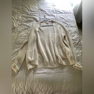 white cardigan